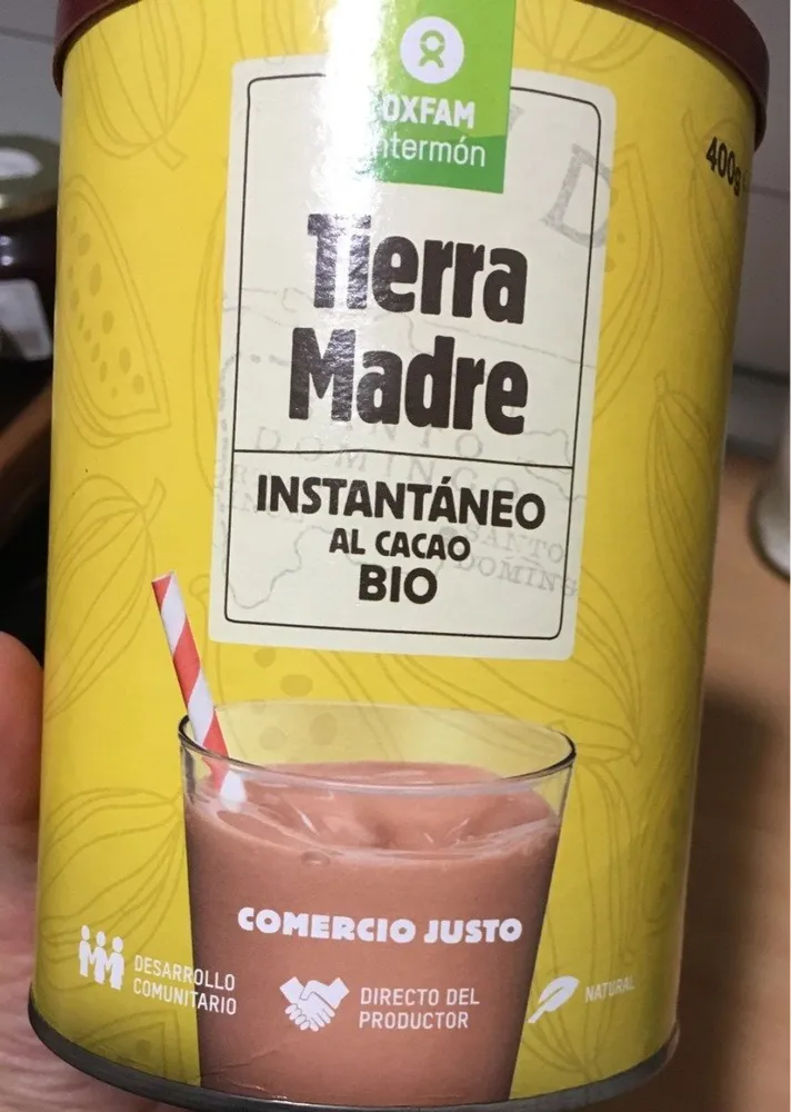 Tierra madre cacao instantáneo ecológico