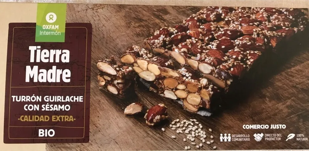 Turrón guirlache con sésamo