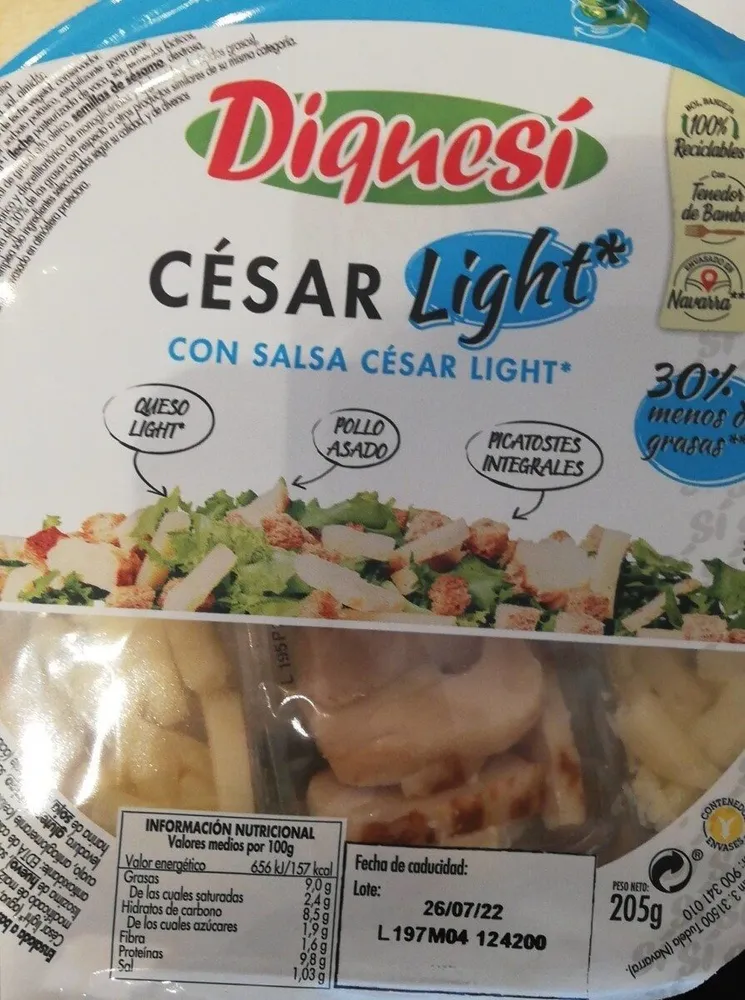 Ensalada cesar light