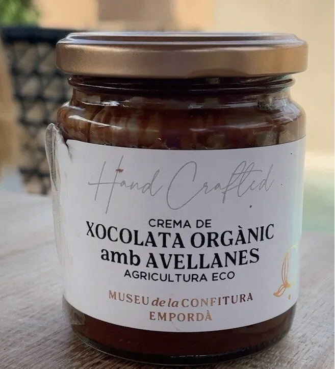 Crema de chocolate organico con avellanas