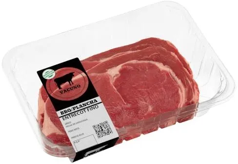 Entrecot de vacuno fino para barbacoa o plancha