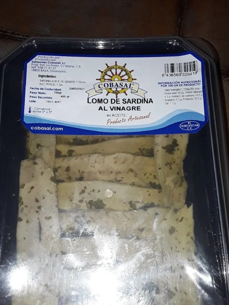 Lomo de sardina  al vinagre