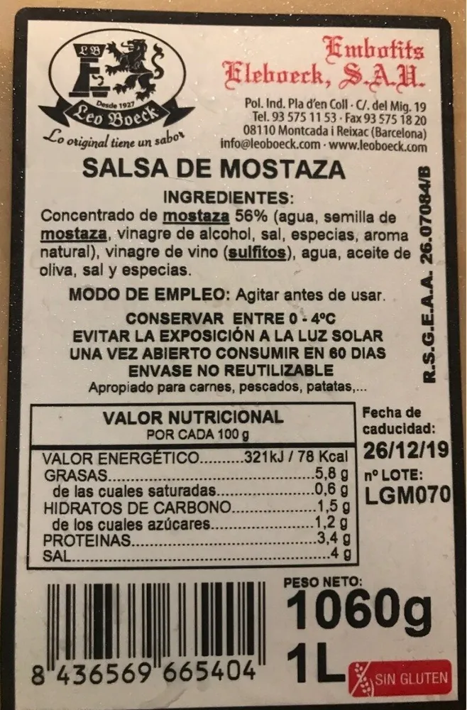 Salsa de mostaza