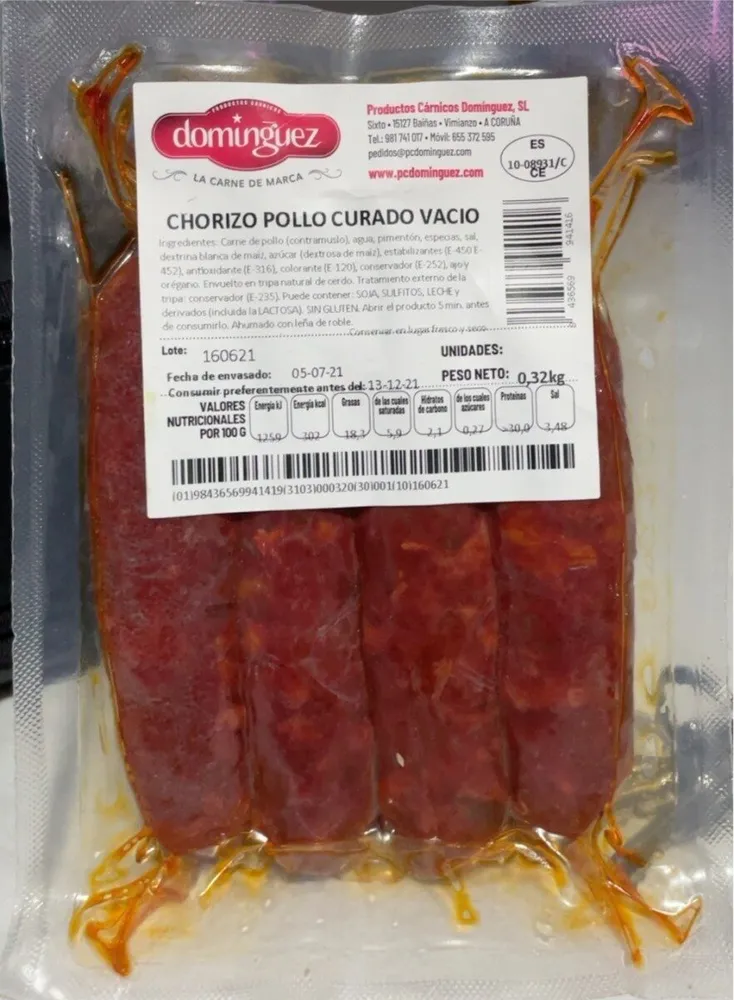 Chorizo Pollo Curado Vacio