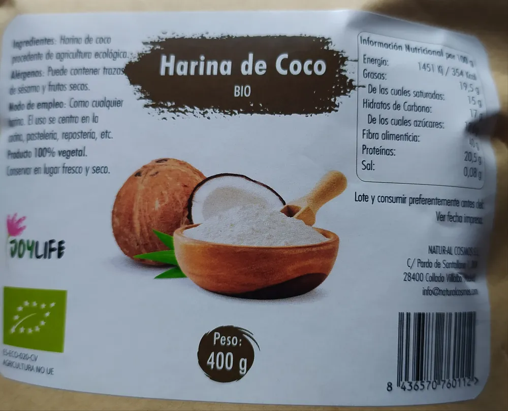 Harina de coco Bio