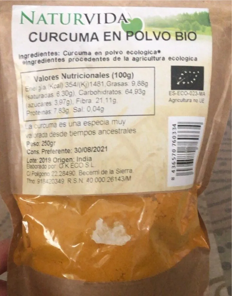 Curcuma en polvo Bio