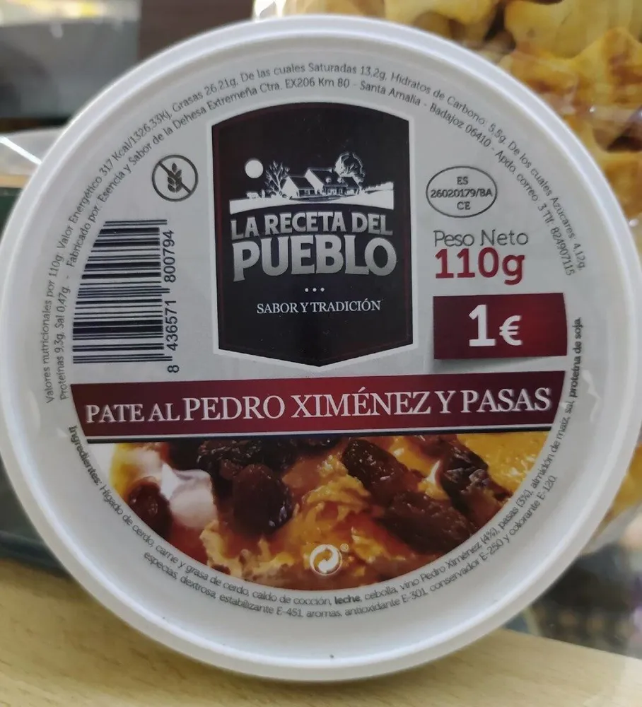 Paté al pedro ximénez y pasas