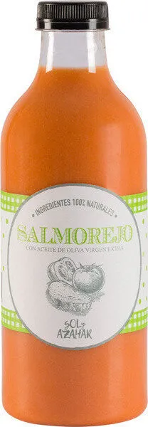 Salmorejo fresco ingredientes naturales con aceite