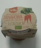 Crema natural de zanahoria, melocotón y manzana