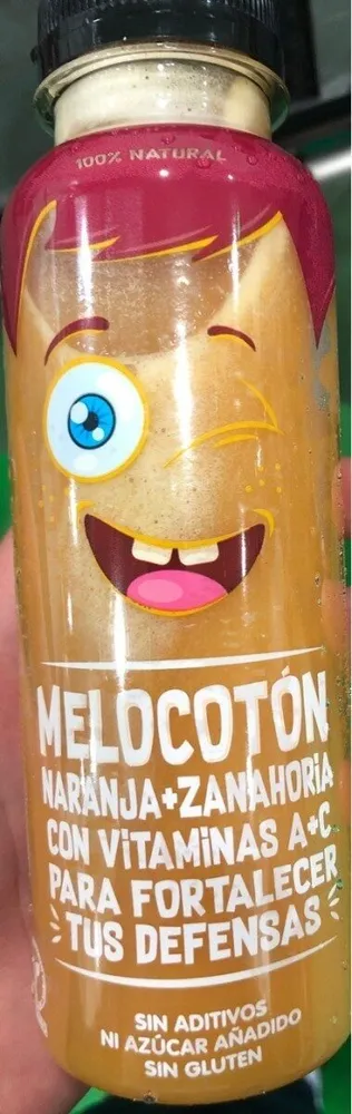 Melocotón, naranja + zanahoria con vitaminas A+C para fortalecer tus defensas