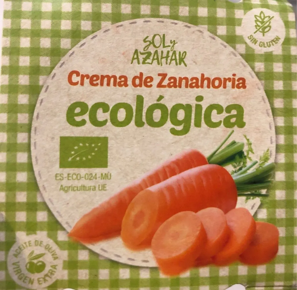 Crema de zanahoria ecológica tarrina 250 g
