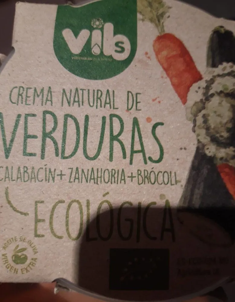 Crema natural de verduras