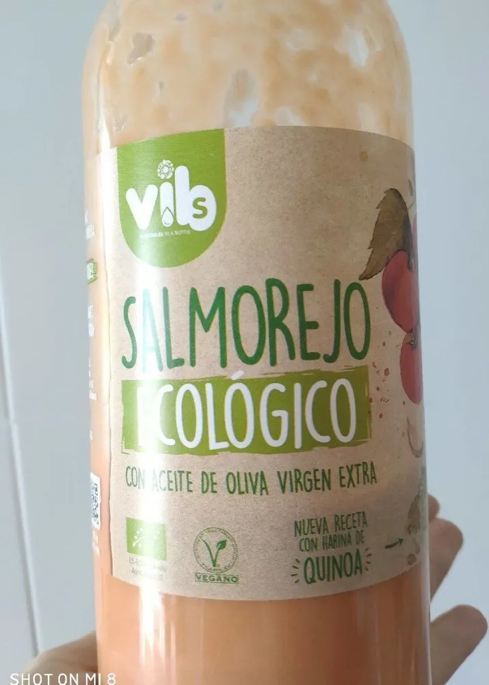 Salmorejo ecológico con aceite de oliva