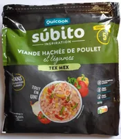 Viande hachée de poulet et légumes
