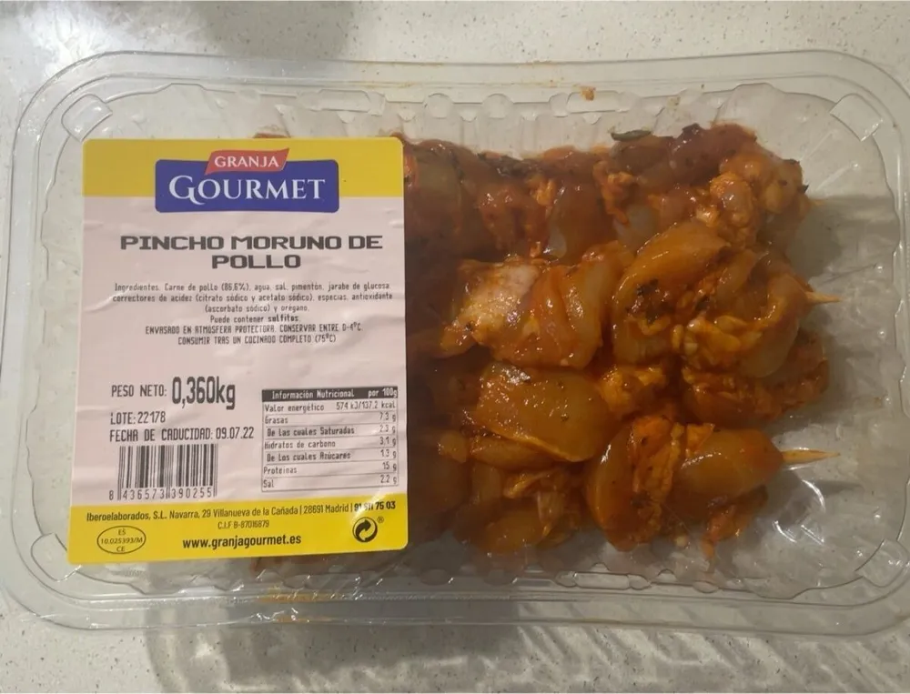 Pincho moruno de pollo