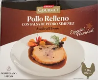 Pollo relleno con salsa de Pedro Ximénez asado al horno