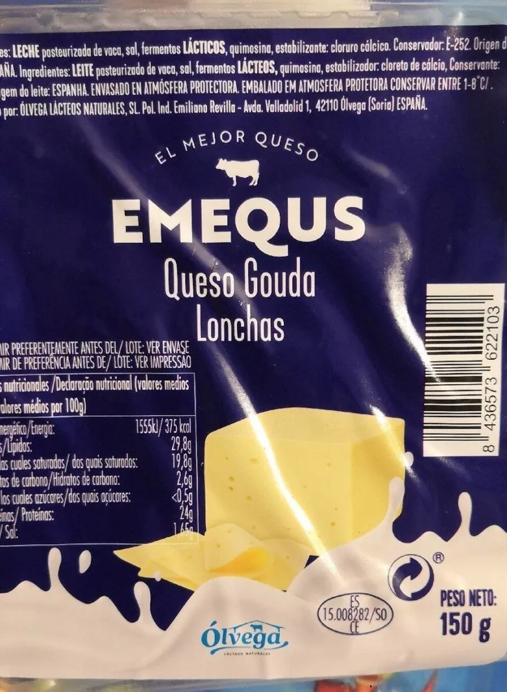 Emequs queso Gouda lonchas