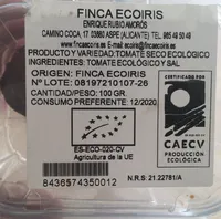 Tomate seco ecológico