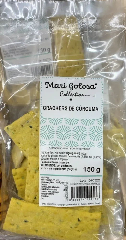 Crackers de cúrcuma