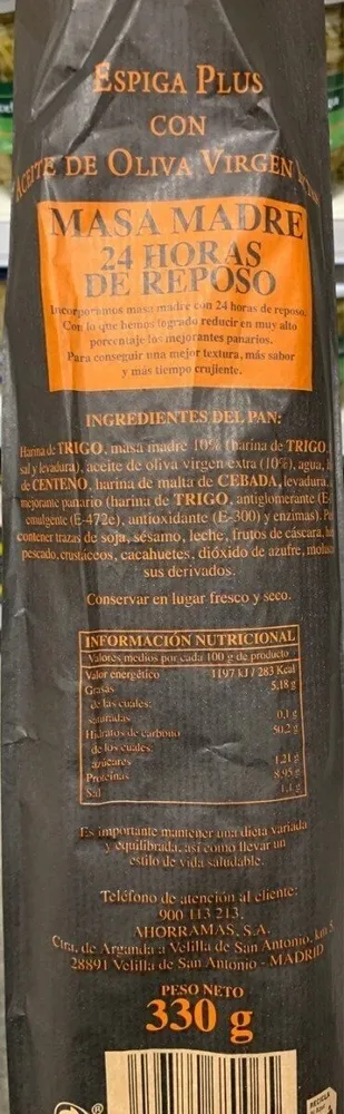 Espiga plus con aceite de oliva virgen extra