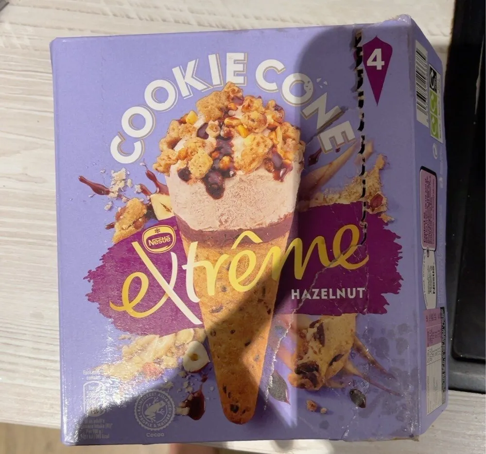 Cookie cone extreme hazelnut