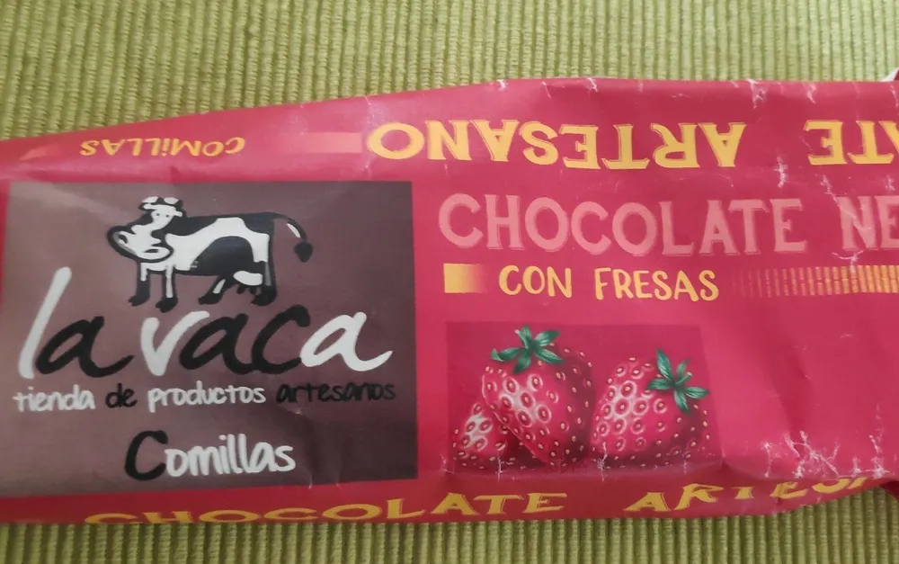 Chocolate negro con fresas