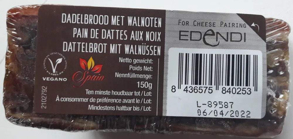 Pain de dattes aux noix