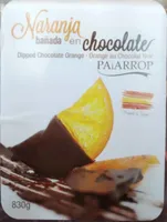 Naranja bañada en chocolate