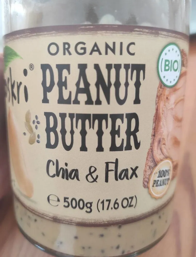 Organic peanut butter chía & flax