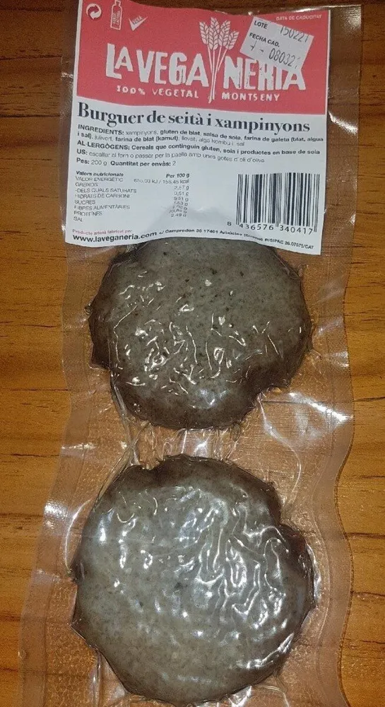 Burger de seità i xampinyons