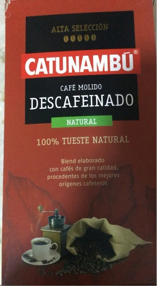 Café molido descafeinado natural