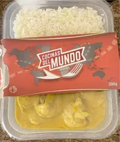 Pollo curry madras con arroz basmati