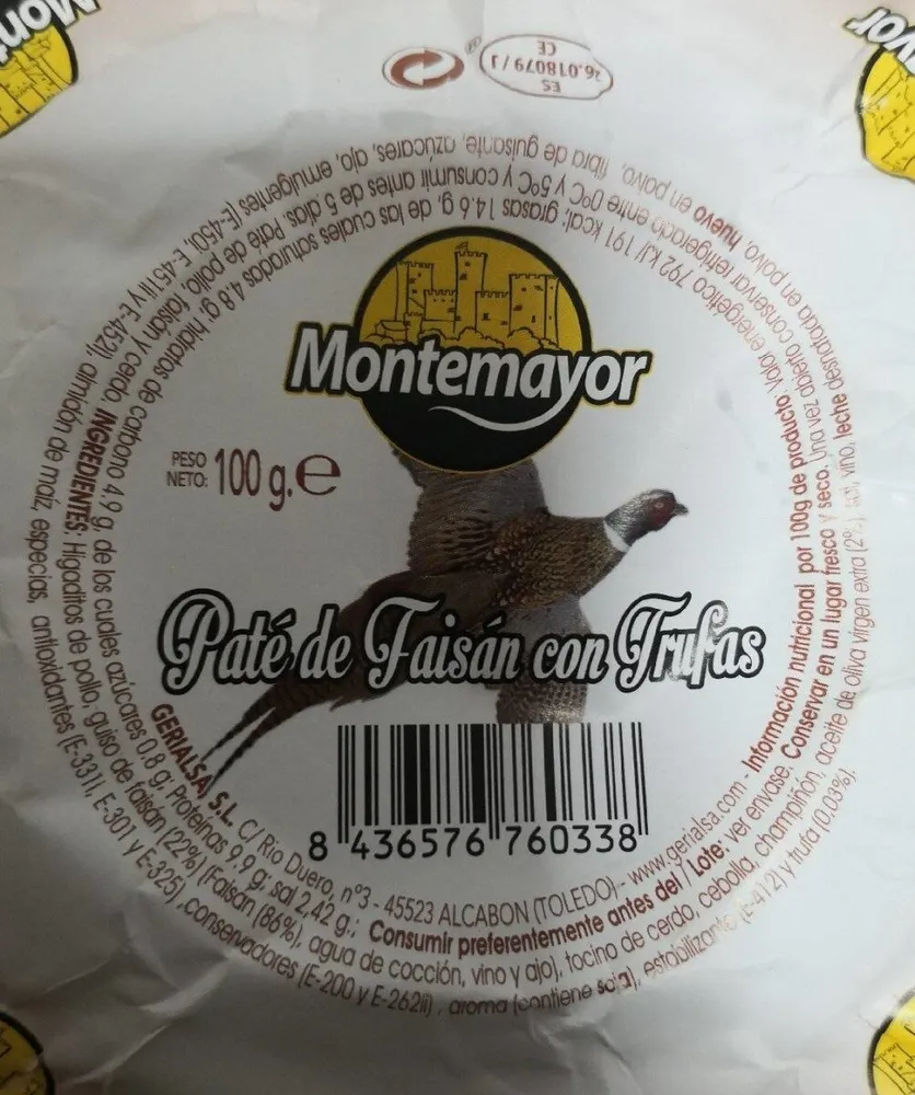 Pate de faisán con trufas