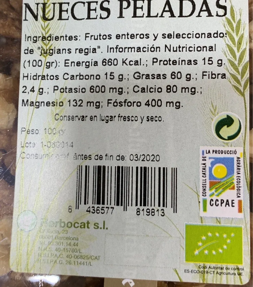 Nueces peladas