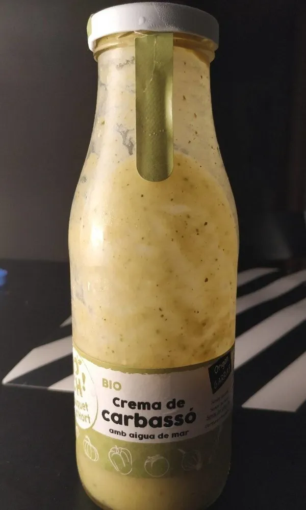 Crema Carbassó amb aigua de mar