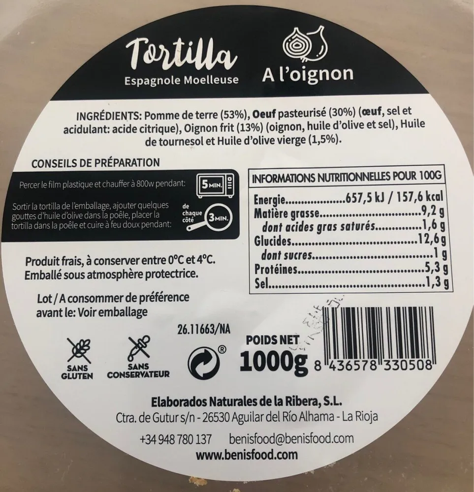 Tortilla espagnole moelleuse