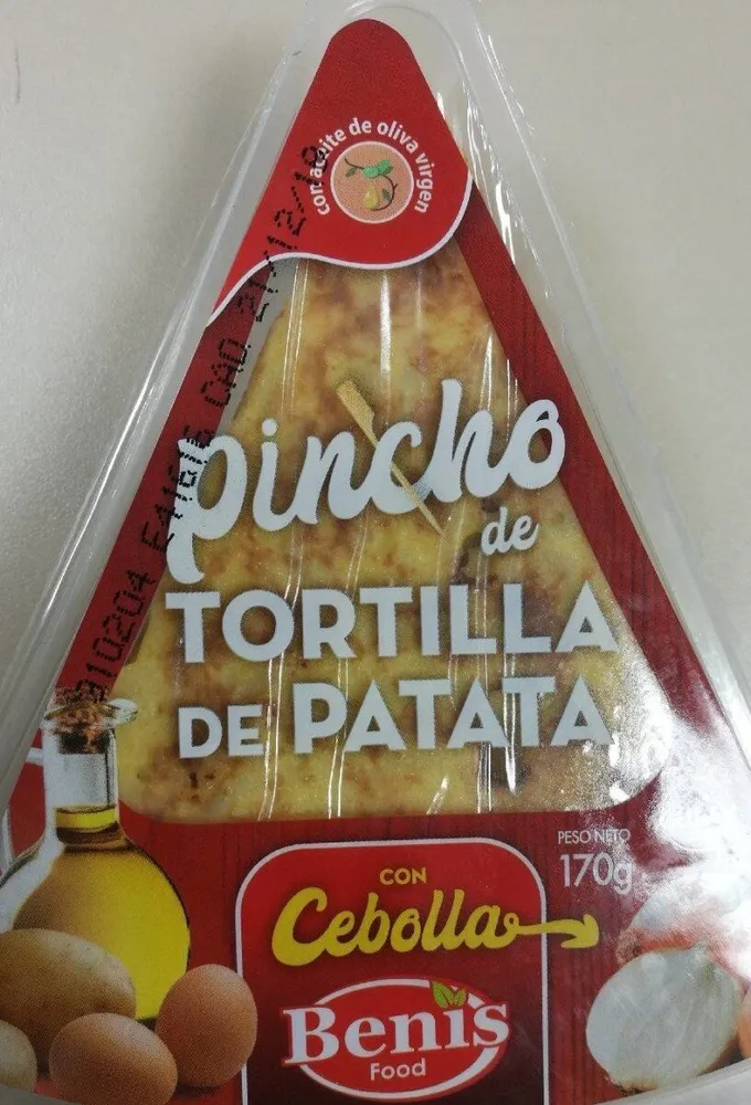Pincho de tortilla de patatas con cebolla