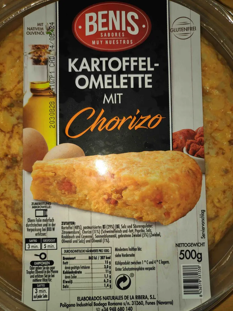 Kartoffel Omelette mit Chorizo