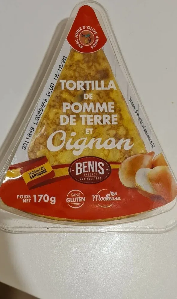 Tortilla Pomme des Terres Oignons et Œufs