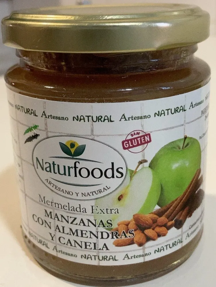 Mermelada extra de manzana con almendras y canela