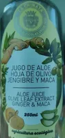 Jugo de aloe hoja de olivo jengibre y maca