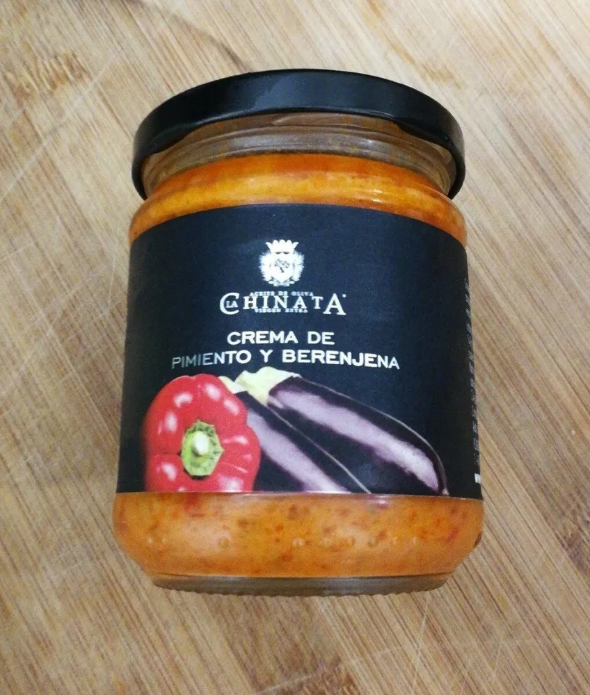 Crema de pimiento y berenjena