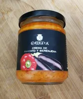 Crema de pimiento y berenjena
