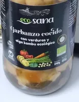 Garbanzo cocido con verduras y alga kombu