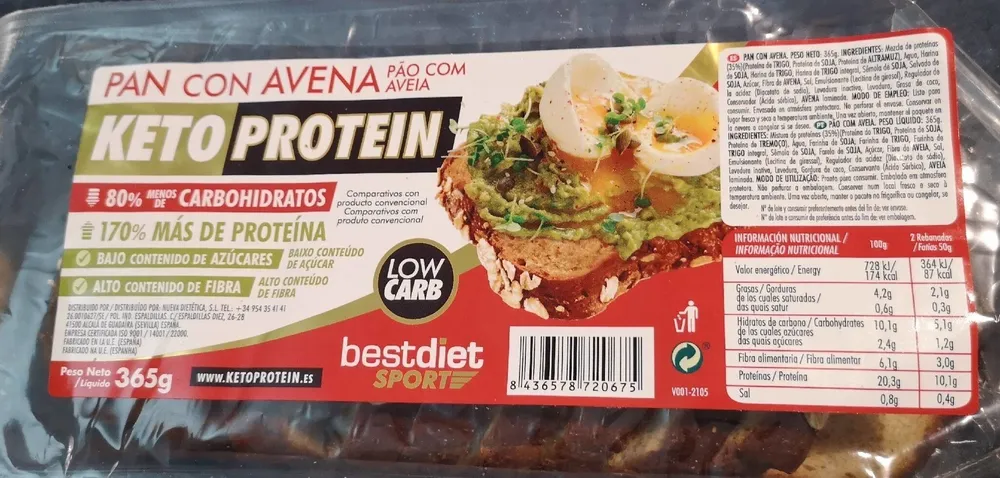 Pan con avena Keto Protein