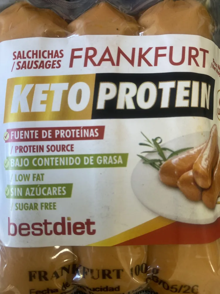 SALCHICHAS FRANKFURT KETO PROTEÍNA