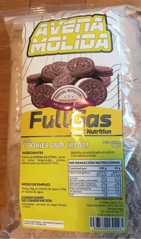 Avena molida sabor cookies and cream