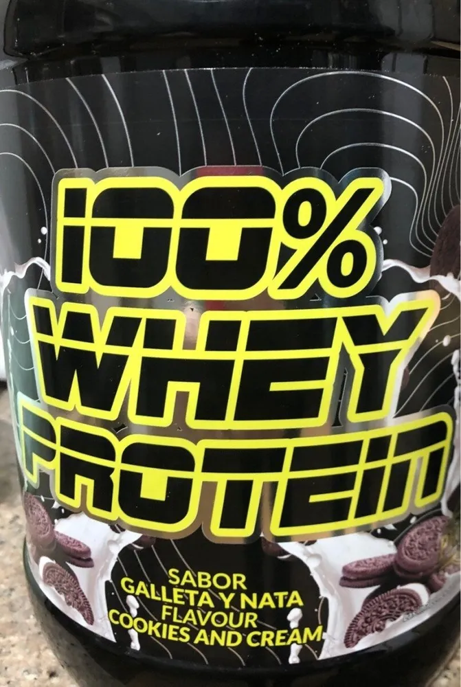100% whey protein sabor galleta y nata