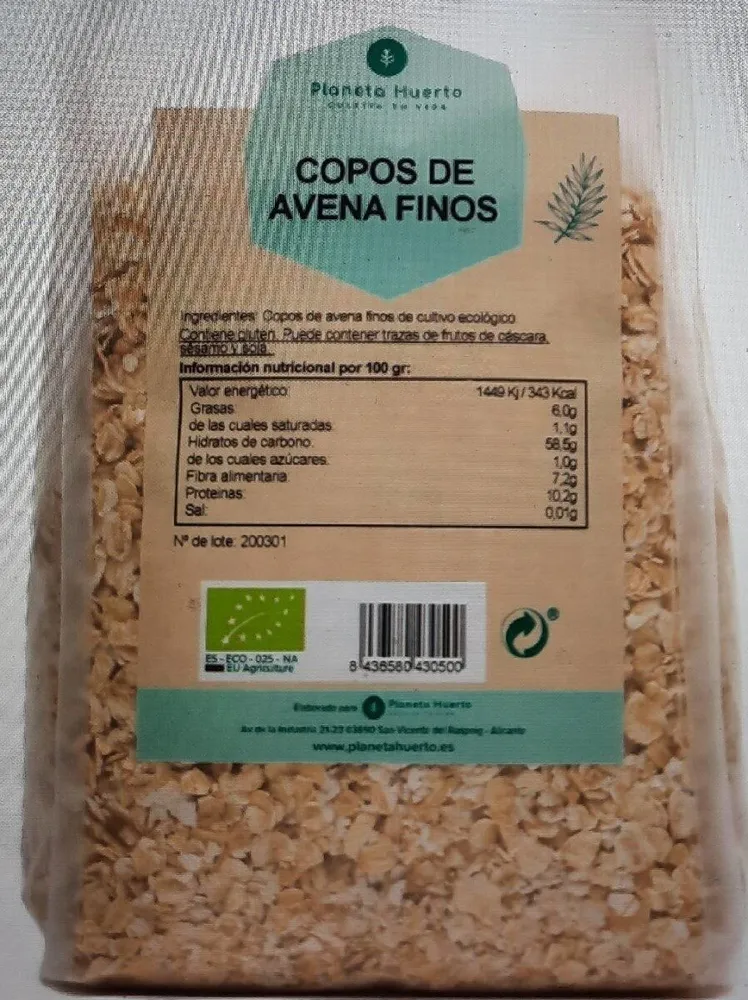 Copos de avena finos