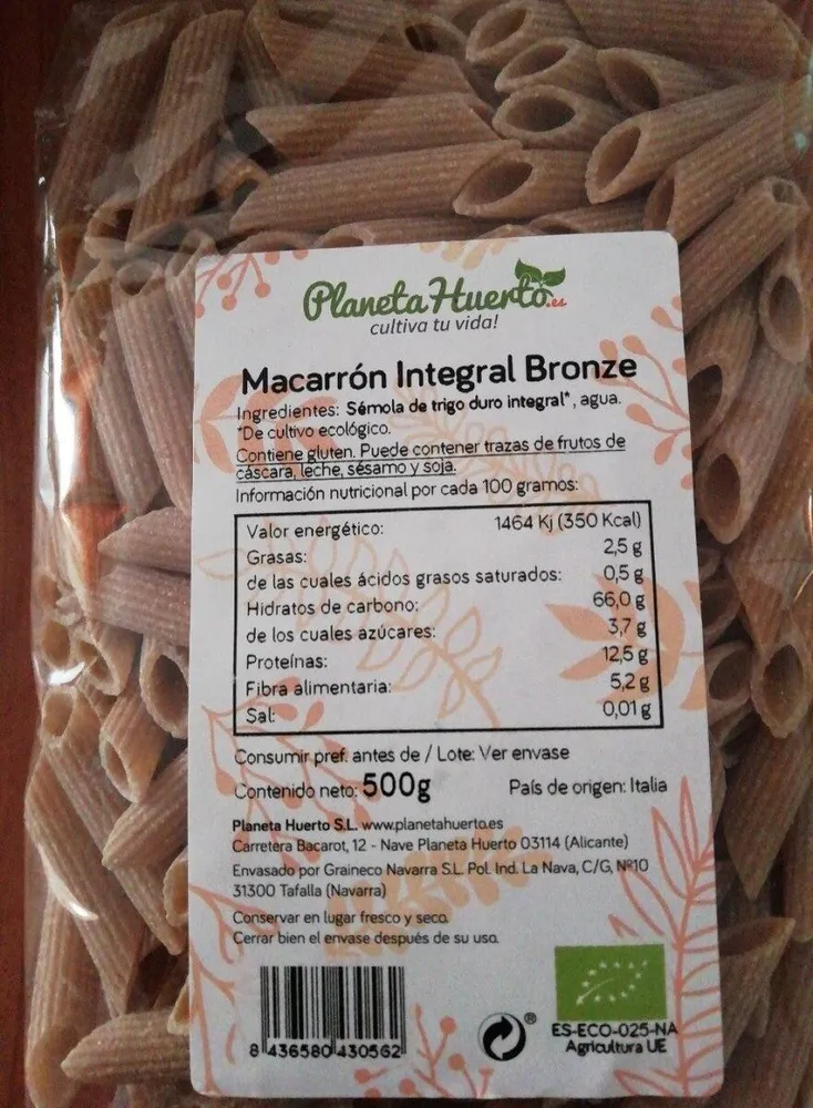 Macarrón integral bronze